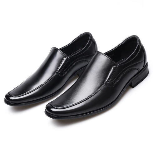Elegant Men's Dress Shoes - Premium Business Leather Lace-up Brogue Footwear for Formal Events and Weddings